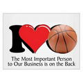 I Love Basketball Rectangle Photo Hand Mirror (2.5" x 3.5")